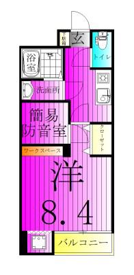 SKビル拾四番館(1K/1階)の間取り写真
