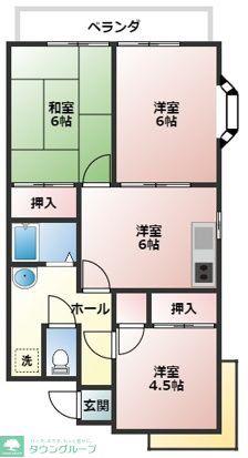 マーガレットシティ(3DK/1階)の間取り写真