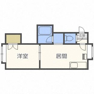 チェリーパレス24(1LDK/3階)の間取り写真