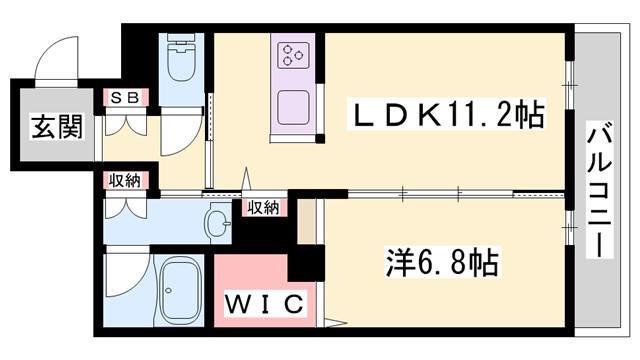CASA NOBLE(1LDK/1階)の間取り写真