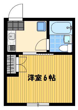 エーシービル(1K/3階)の間取り写真