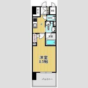 セレニティー大須(1K/10階)の間取り写真