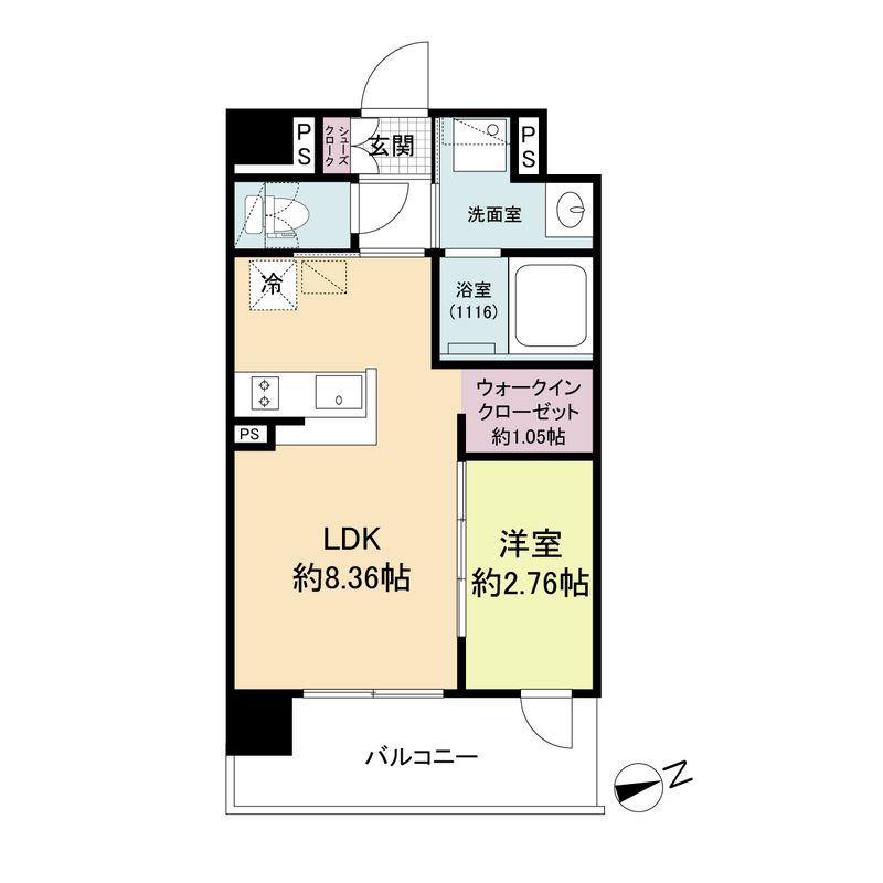 LIVE FLAT塚本新北野(1LDK/5階)の間取り写真