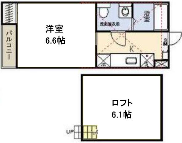 フォレスタ(1K/1階)の間取り写真