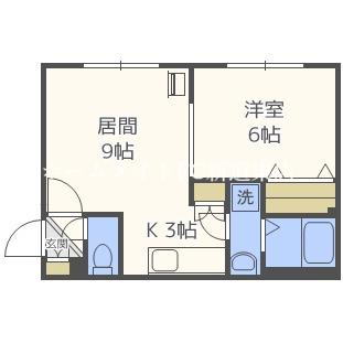ENCHAN-THE(1LDK/1階)の間取り写真