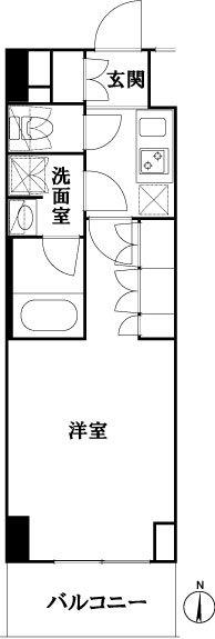 ルーブル池袋弐番館(1K/2階)の間取り写真