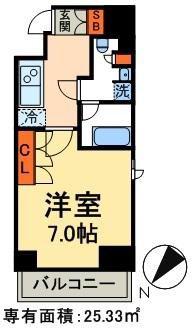 ステージファースト蔵前アジールコート(1K/5階)の間取り写真