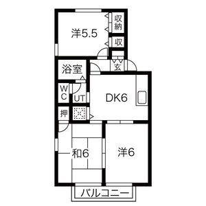シャルマンイワイ(3DK/1階)の間取り写真