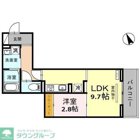 ディール北浦和I(1LDK/3階)の間取り写真