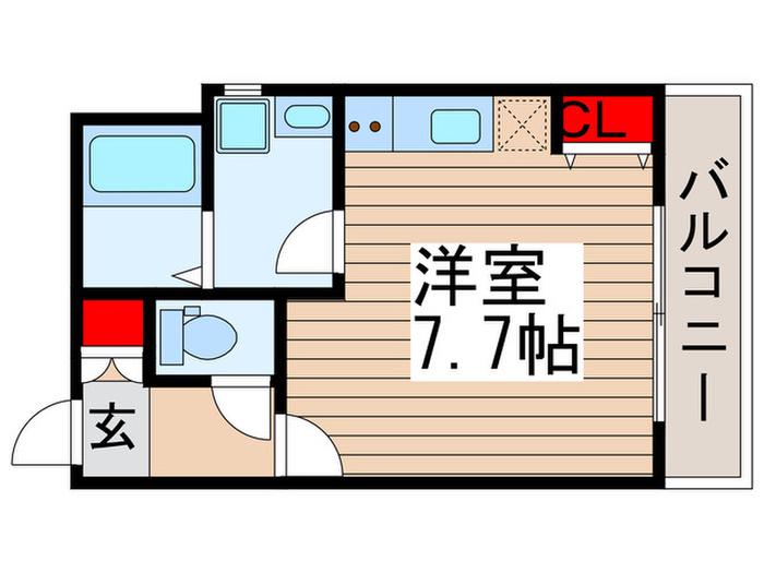 SKビル六番館(ワンルーム/5階)の間取り写真