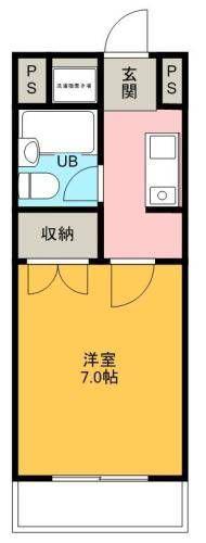 グレースパレMAEDA(1K/4階)の間取り写真