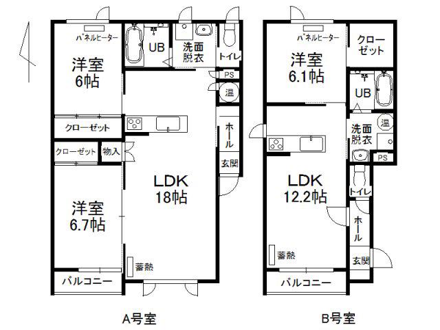 GRAND OAKII(1LDK/1階)の間取り写真