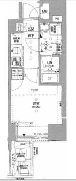 クレオビス南堀江(1K/8階)の間取り写真