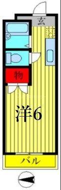 ニコーホームビル新柴又(ワンルーム/1階)の間取り写真