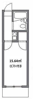 A-HOUSE曙橋(1K/1階)の間取り写真