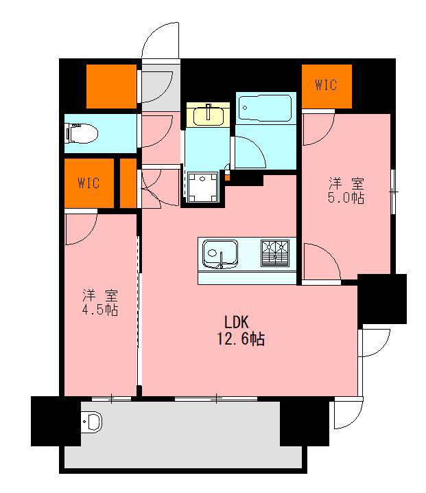 CIDNAL THE PLACE(2LDK/6階)の間取り写真
