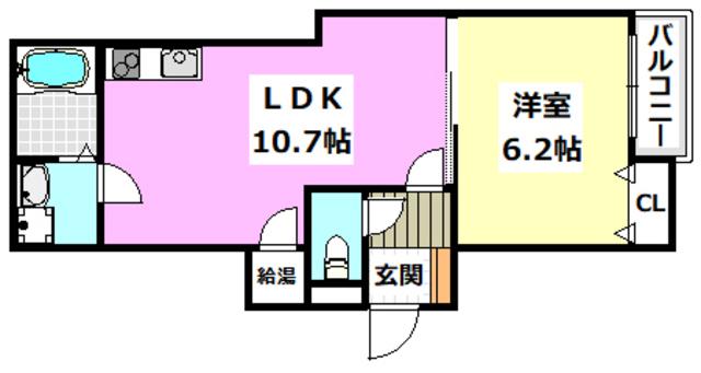 ART TENDO イースト(1LDK/3階)の間取り写真