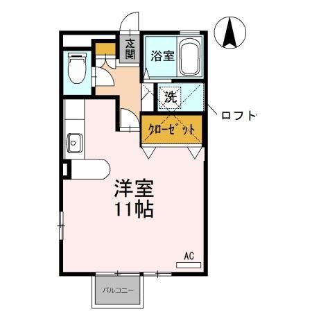 セントラルクオ(ワンルーム/1階)の間取り写真