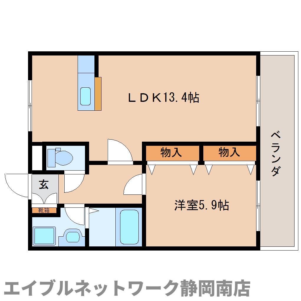 エクセル・アカシア(1LDK/2階)の間取り写真