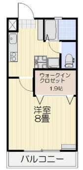 シティライフ長町南(1K/2階)の間取り写真