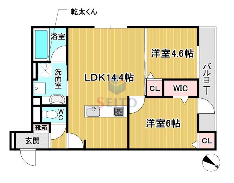 D-RESIDENCE岡町(2LDK/3階)の間取り写真