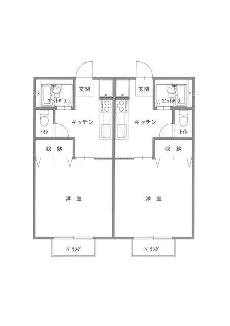 シャルム西津田II(1K/2階)の間取り写真