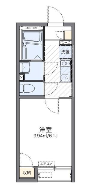 レオネクストアスカル大和(1K/1階)の間取り写真