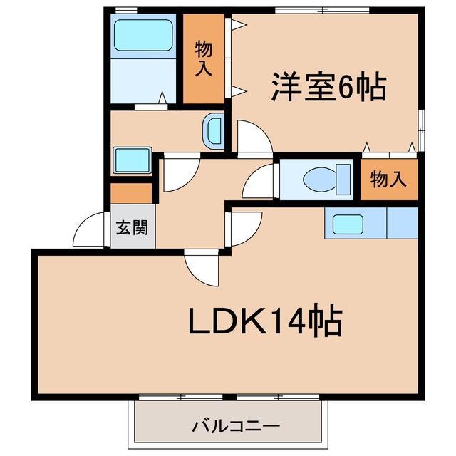 グランコート(1LDK/2階)の間取り写真