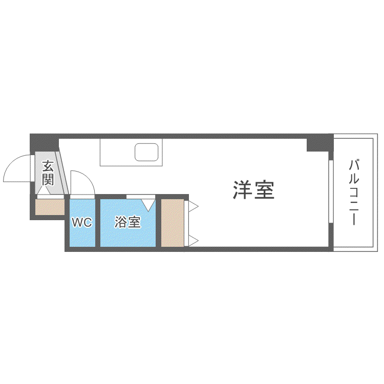 メゾンクレスト元町(ワンルーム/5階)の間取り写真