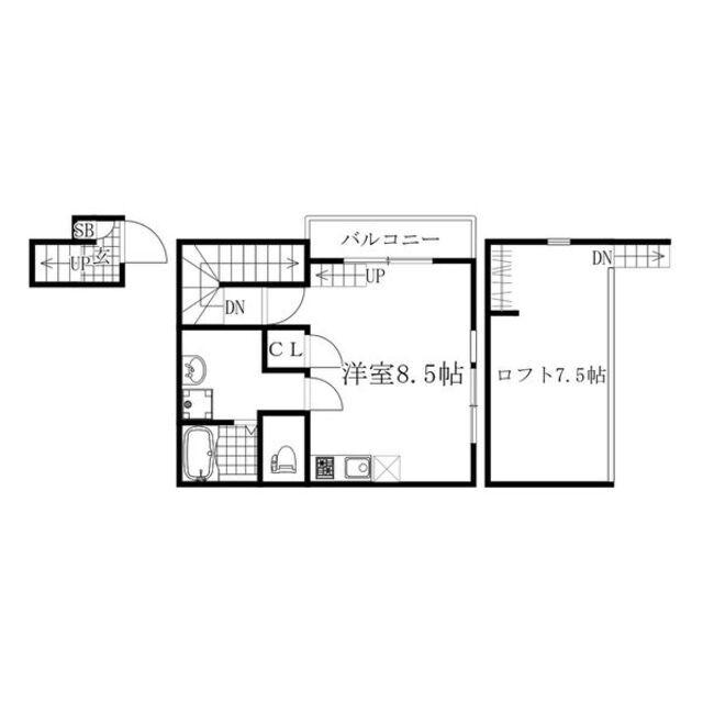 LE COCON守山II(ワンルーム/2階)の間取り写真
