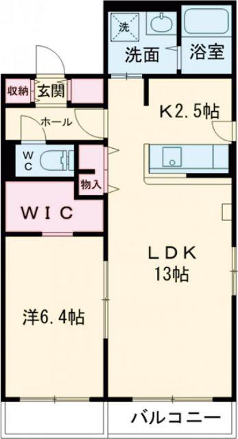クレールAI(1LDK/3階)の間取り写真
