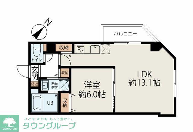 コネクトパークヒルズ八千代台(1LDK/8階)の間取り写真