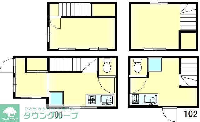 フラッツ畑中(1K/1階)の間取り写真