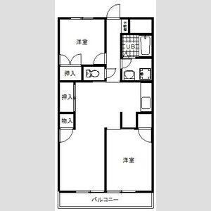 サンテラスタカギ(2LDK/2階)の間取り写真