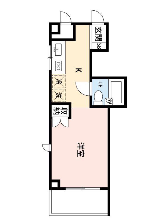TSマンション(1K/3階)の間取り写真
