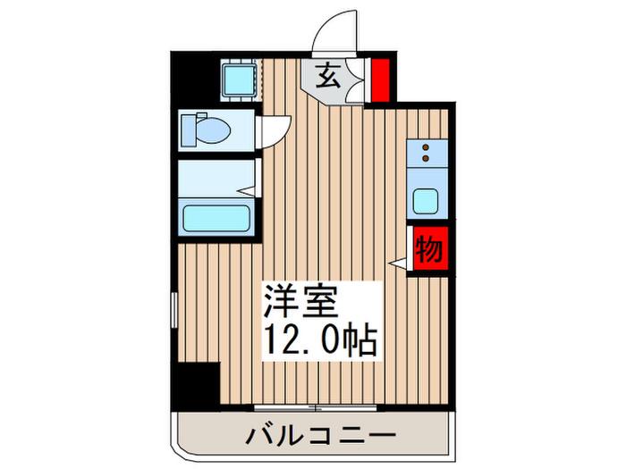 ハイポイント西川口(ワンルーム/9階)の間取り写真