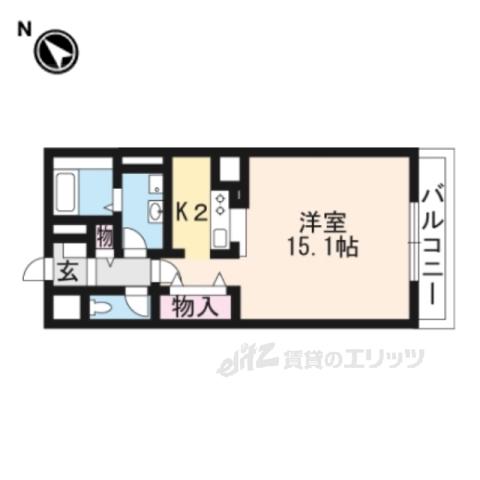 ベルヴィオウミ(ワンルーム/5階)の間取り写真