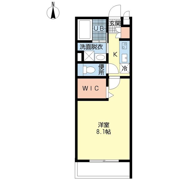 PENSEE(1K/3階)の間取り写真