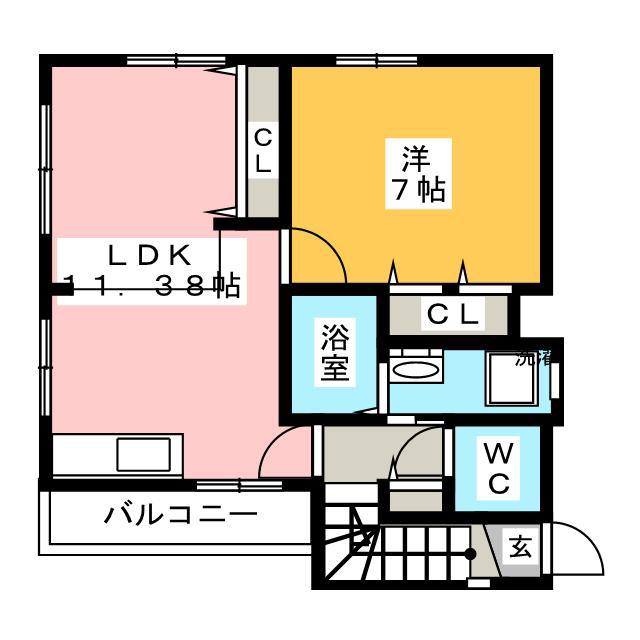 東京メトロ有楽町線 氷川台駅 徒歩2分 3階建 築26年(1LDK/3階)の間取り写真