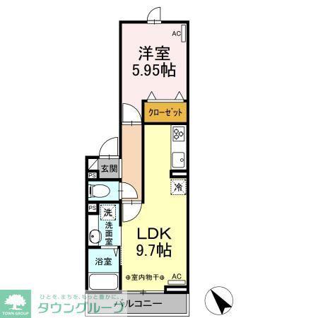 レクエルド(1LDK/2階)の間取り写真