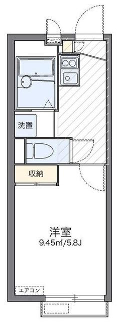 レオパレスウィンリーフ(1K/2階)の間取り写真