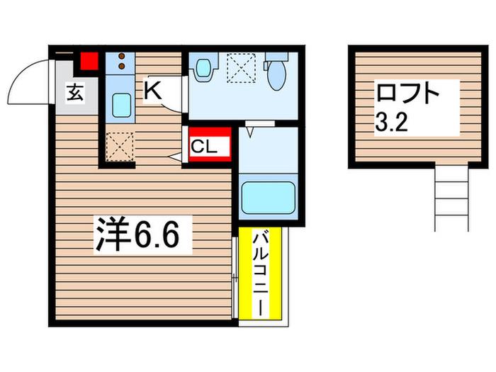 ALIVILA(1K/1階)の間取り写真