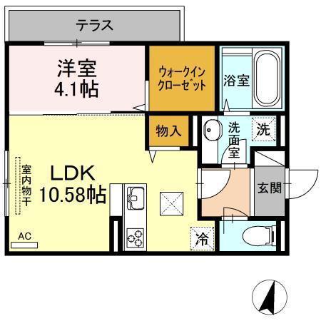 SOPHIA・MIRIMA(1LDK/1階)の間取り写真