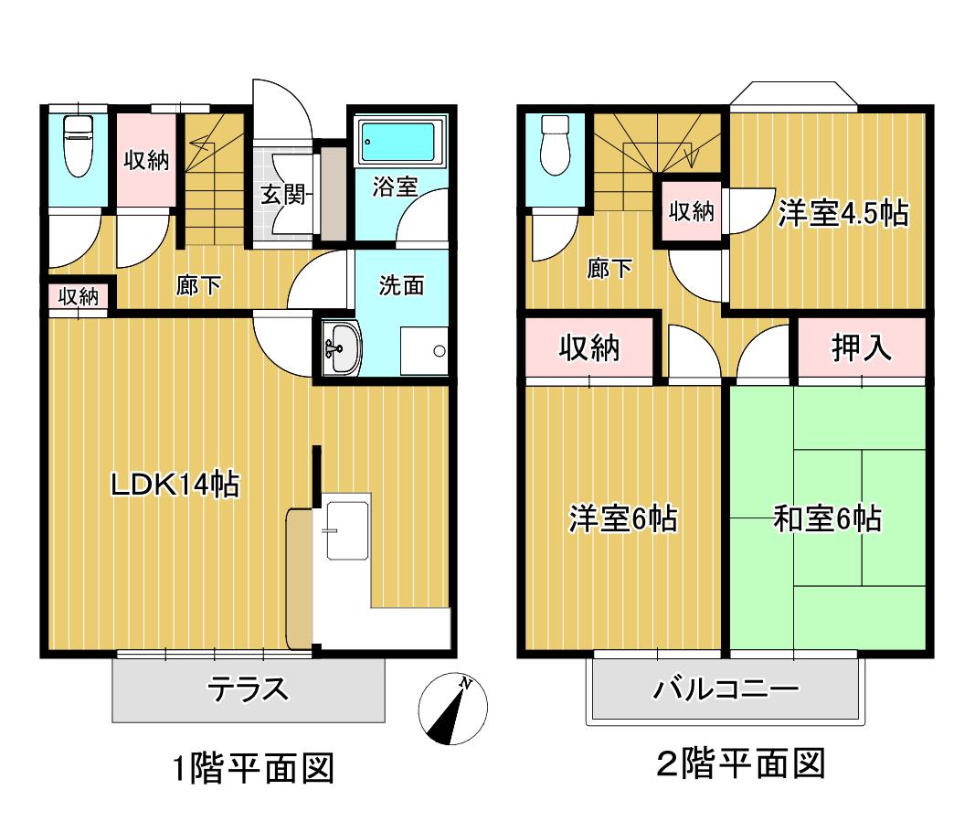 ハイムシュシュ(3LDK/1階)の間取り写真