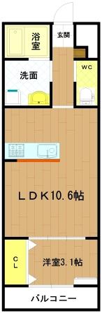 MTF-II咲(1LDK/1階)の間取り写真