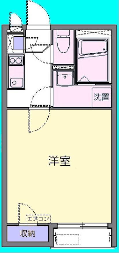 東北新幹線 くりこま高原駅 徒歩66分 2階建 築13年(1K/1階)の間取り写真