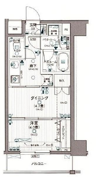 日神デュオステージ御徒町(1DK/9階)の間取り写真