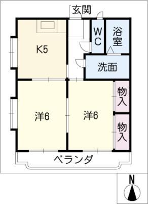 プリマベラ(2K/2階)の間取り写真