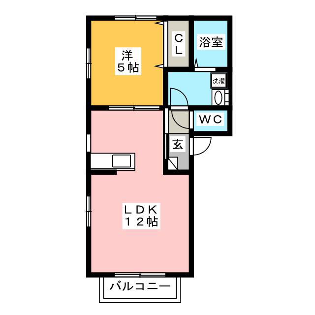 アリゼ1(1LDK/3階)の間取り写真