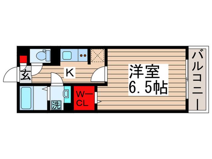 アヴニール(1K/1階)の間取り写真